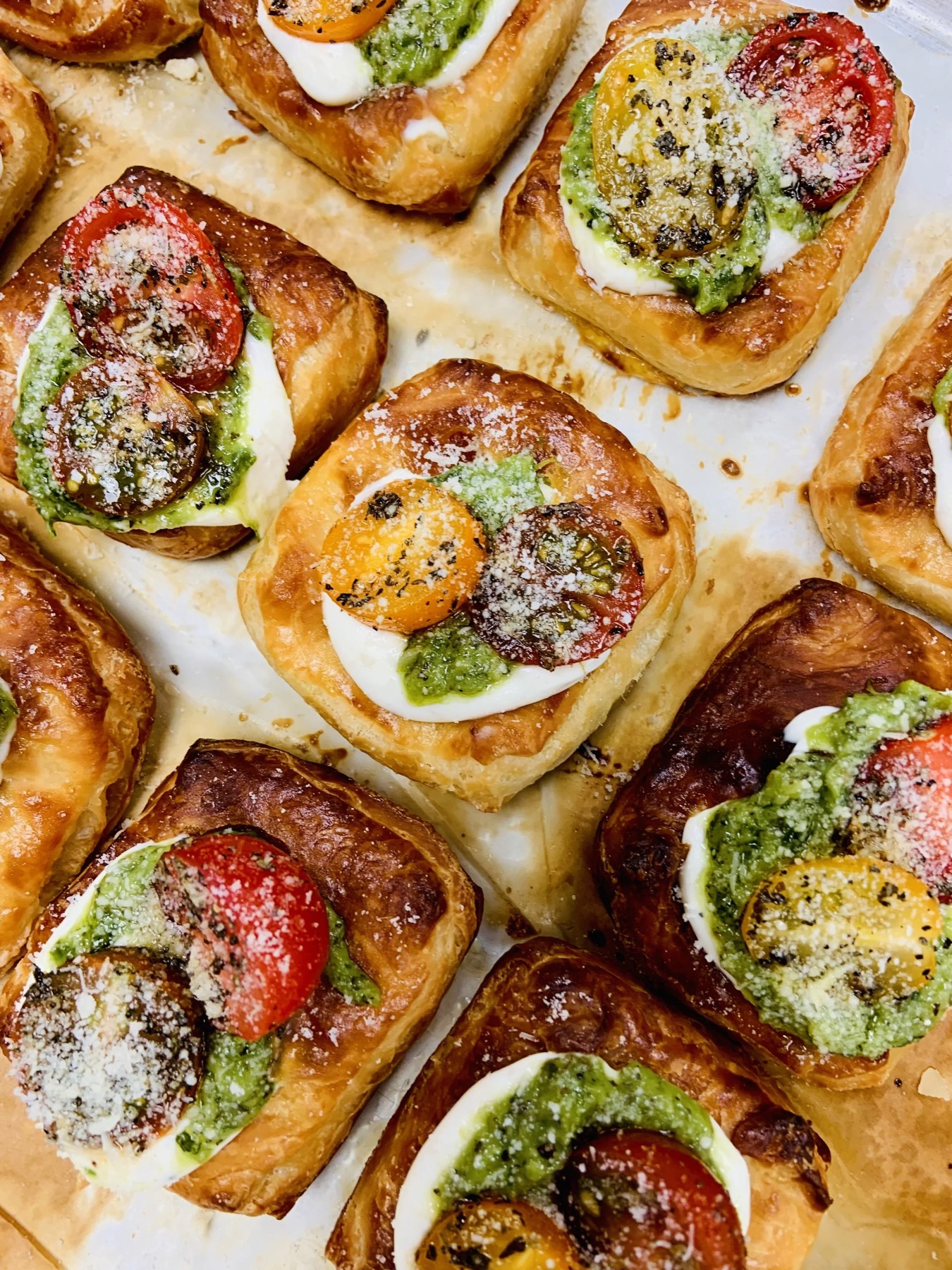 Danishes on a catering tray