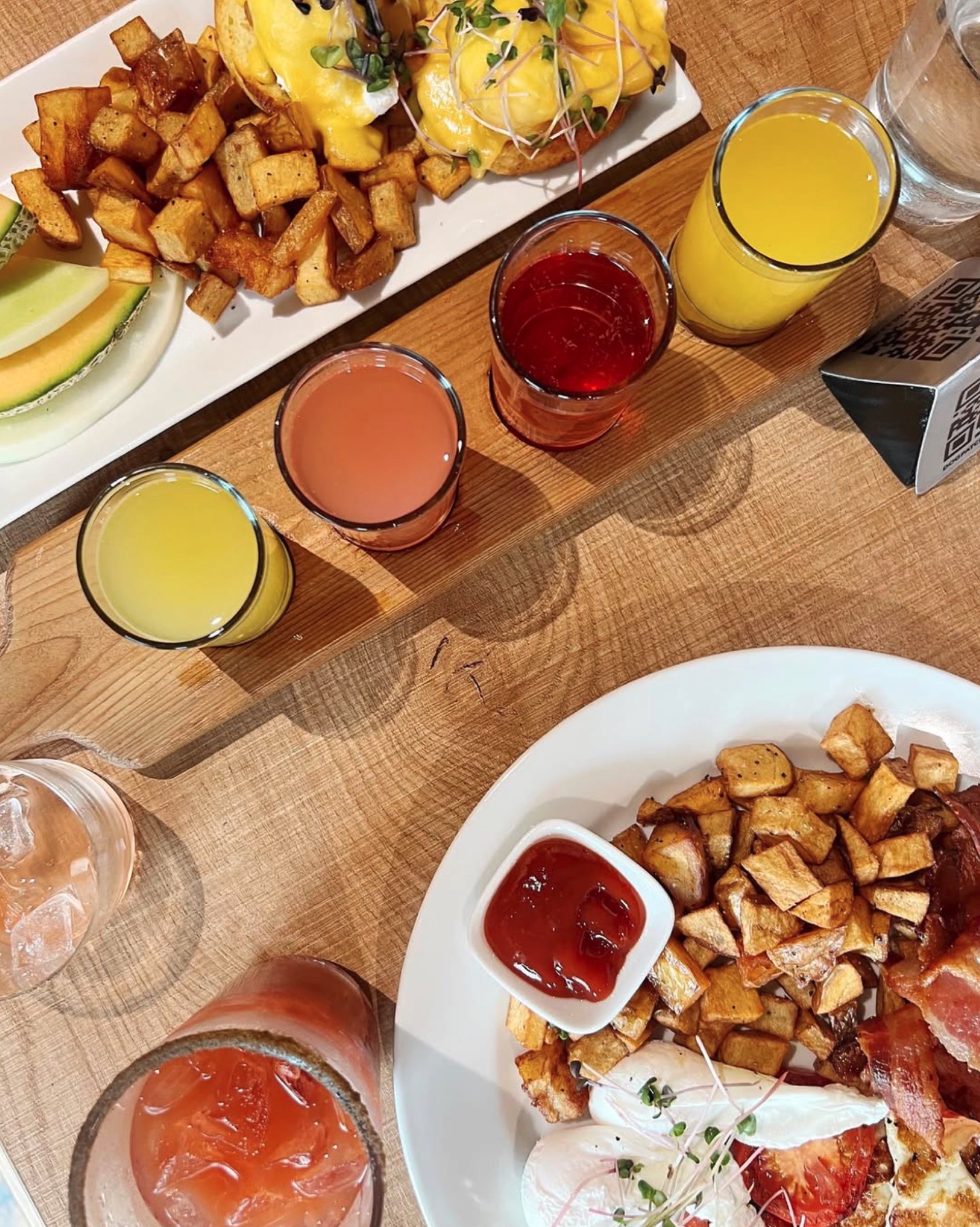 Brunch plates and mimosas at Dogpatch
